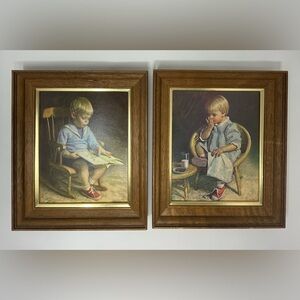 Vintage Framed Child Portraits by James Ingwersen